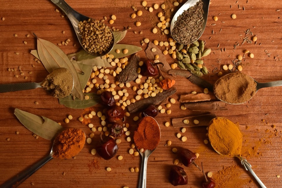 Frische indische Gewürze